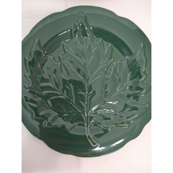 Set of 4 Longaberger Falling Leaves Small Ceramic Pottery Plates Collectable - Picture 4 of 9